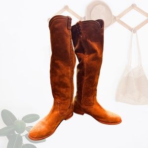 EUC Brown Suede Frye Tall Relaxed Fit Boots 10 *FREE SHIPPING*